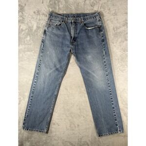 Levis 505 Jeans Mens‎ 36x30 Blue Denim Regular Fit Straight Leg Workwear
